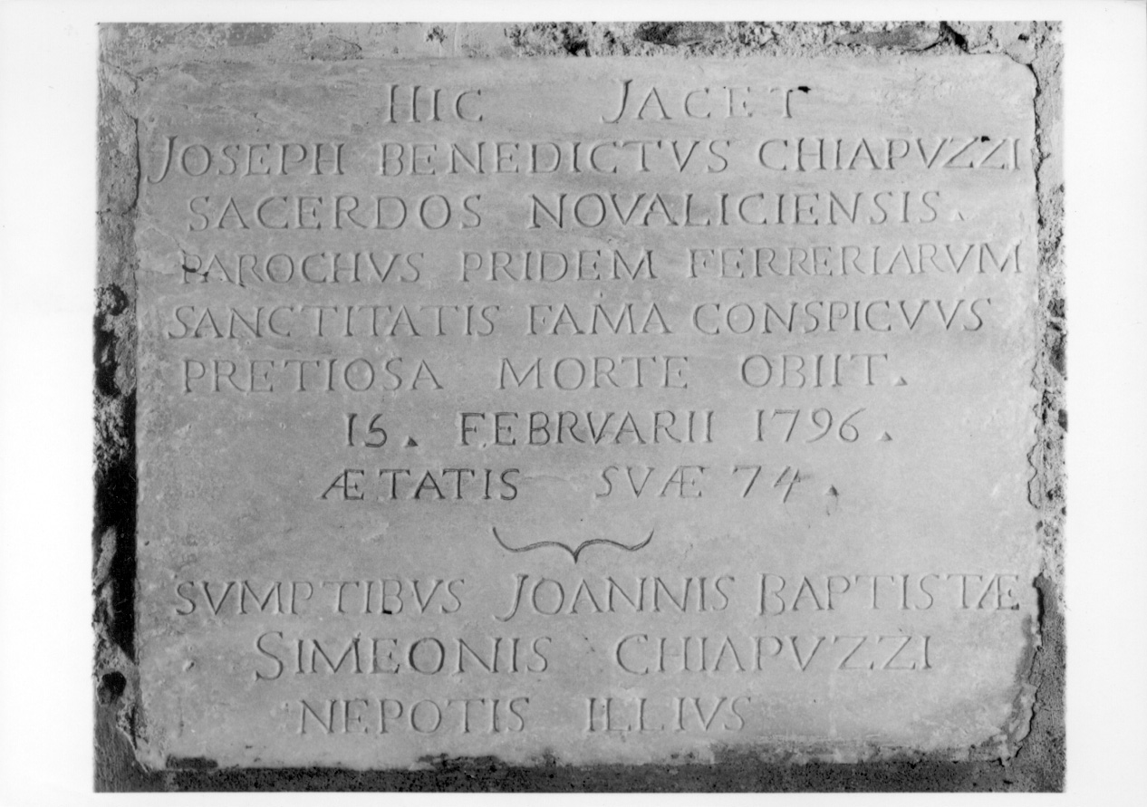 lapide tombale, opera isolata - ambito piemontese (fine sec. XVIII)