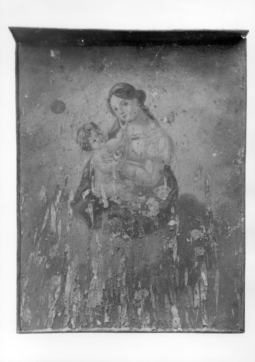 MADONNA CON BAMBINO (emblema di confraternita, serie) - ambito piemontese (secondo quarto sec. XIX)