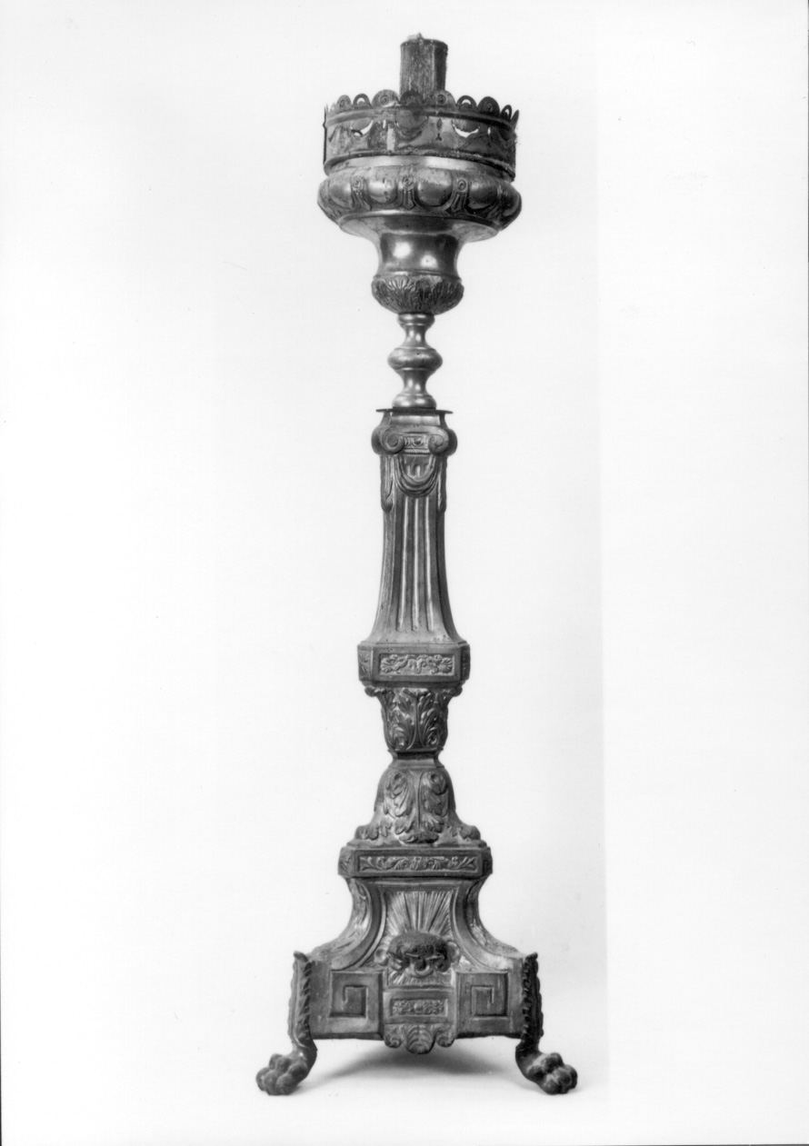 candelabro, serie - ambito piemontese (fine/inizio secc. XVIII/ XIX)