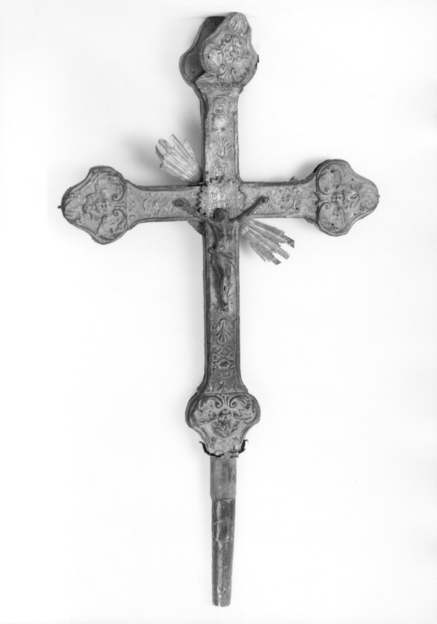croce processionale, opera isolata - ambito piemontese (ultimo quarto sec. XVII)