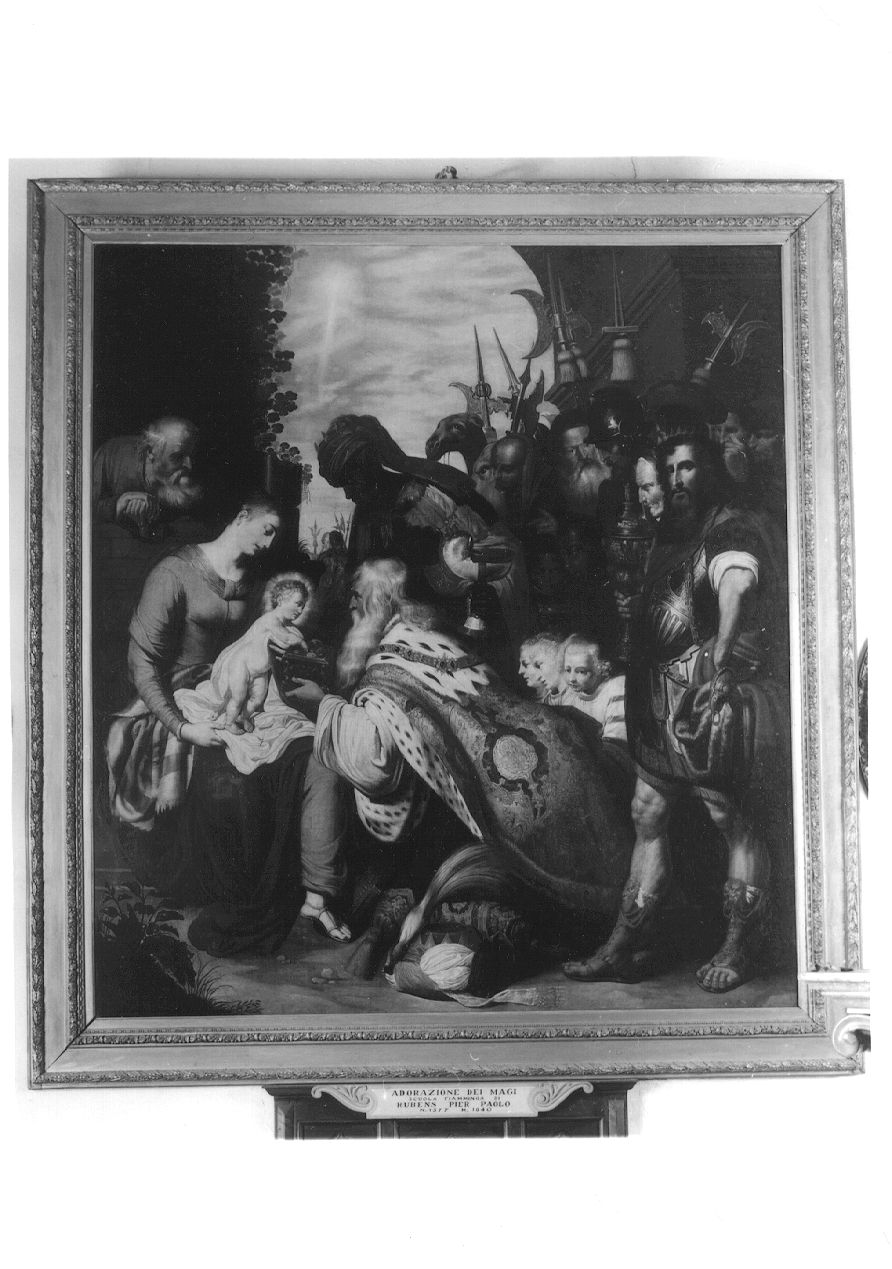 adorazione dei Re Magi (dipinto, opera isolata) di Rubens Pieter Paul (cerchia) (prima metà sec. XVII)