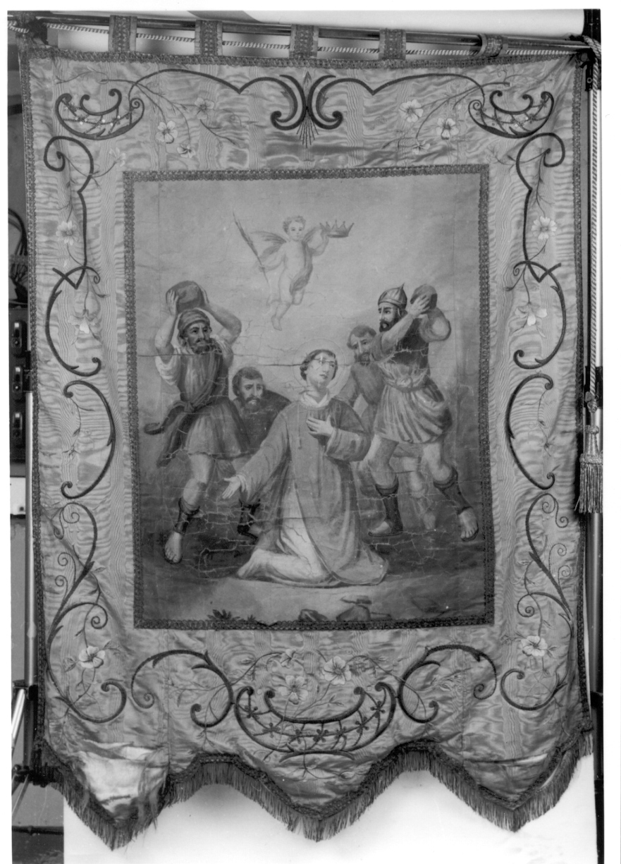 lapidazione di Santo Stefano (dipinto) di Morlach Enrico (terzo quarto sec. XIX)