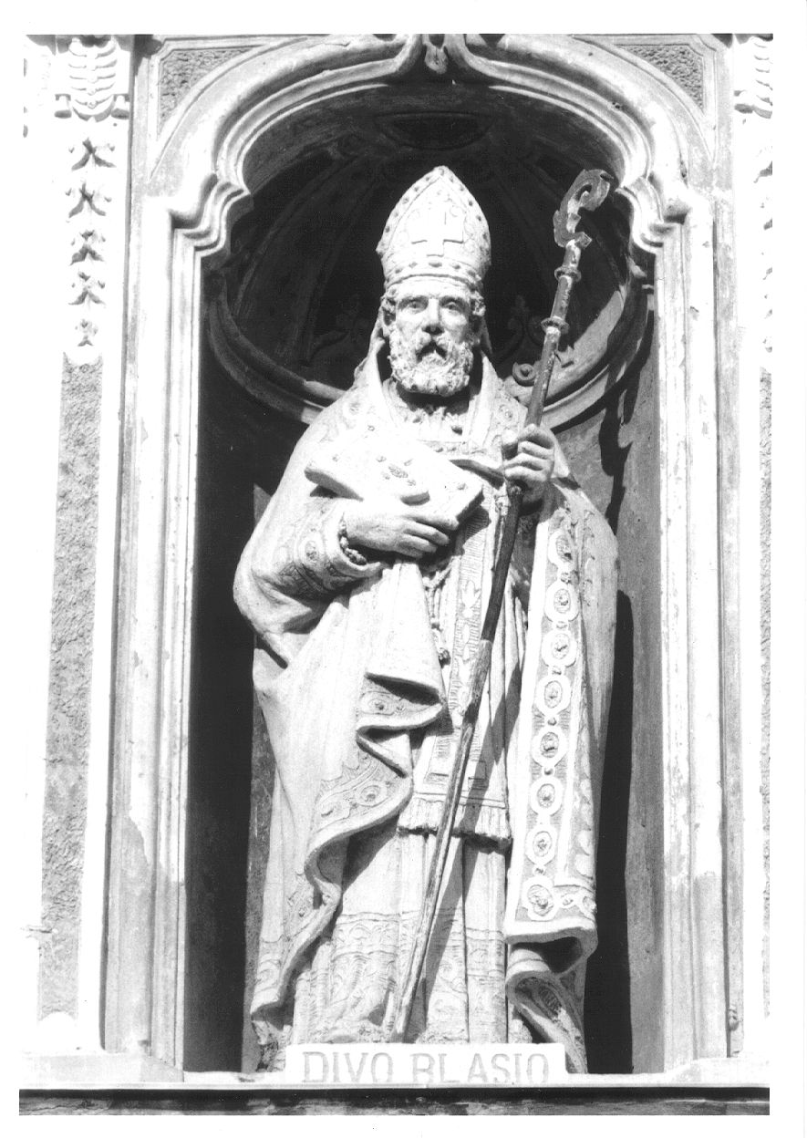 SAN BIAGIO (statua, opera isolata) - ambito piemontese (primo quarto sec. XIX)