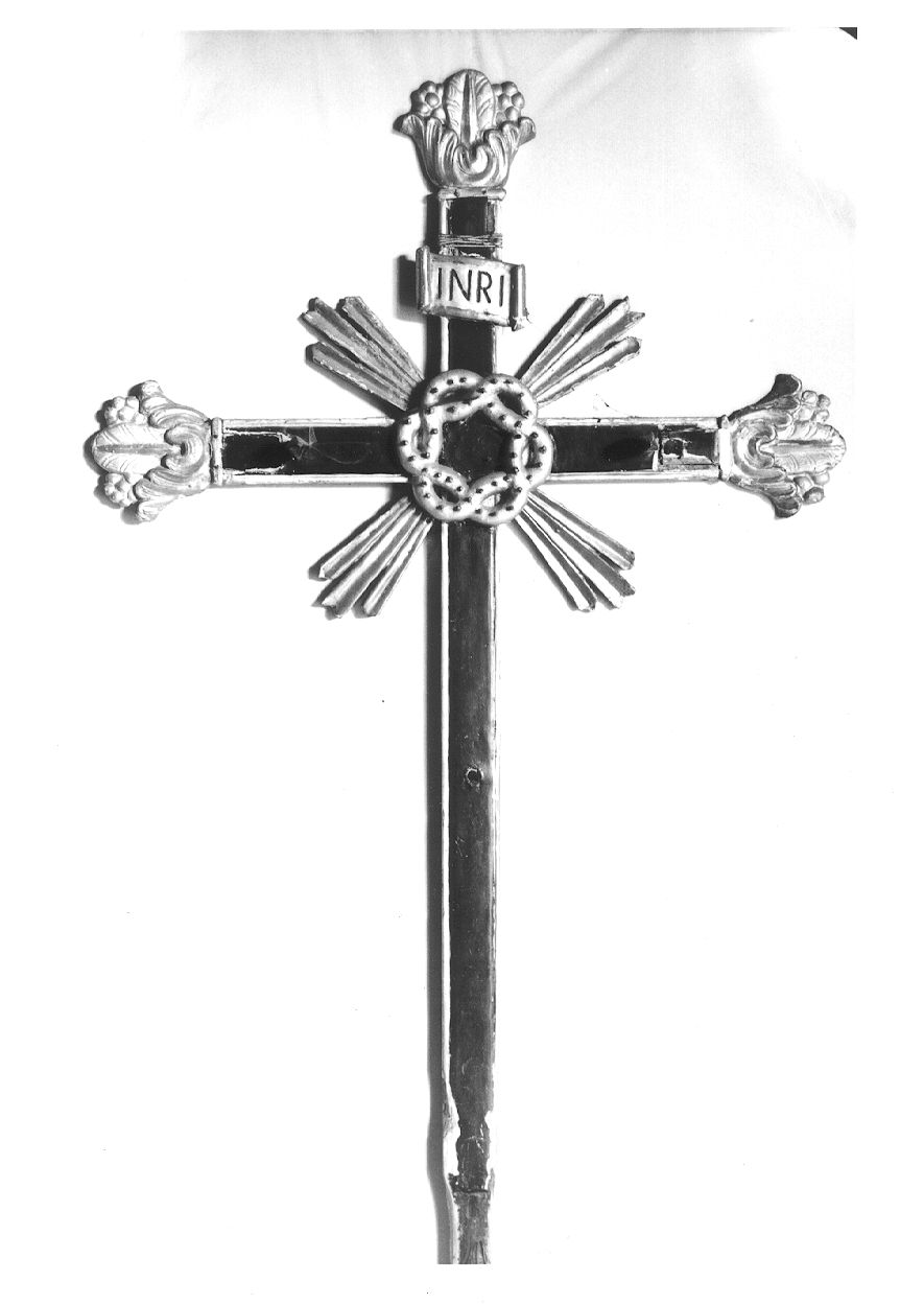 CROCE CON CORONA DI SPINE (croce processionale, opera isolata) - ambito piemontese (sec. XIX)