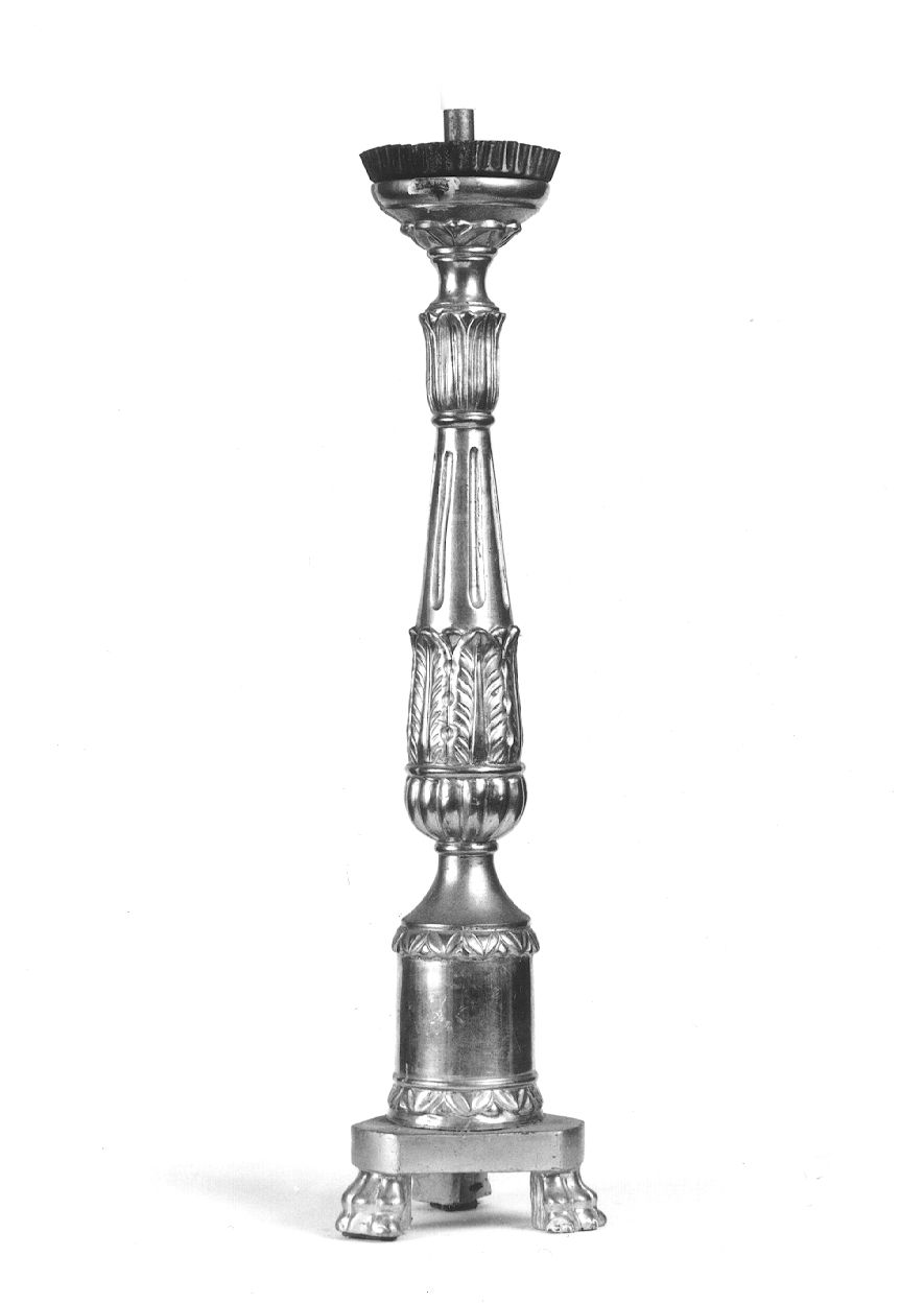 candelabro, serie - ambito piemontese (prima metà sec. XX)