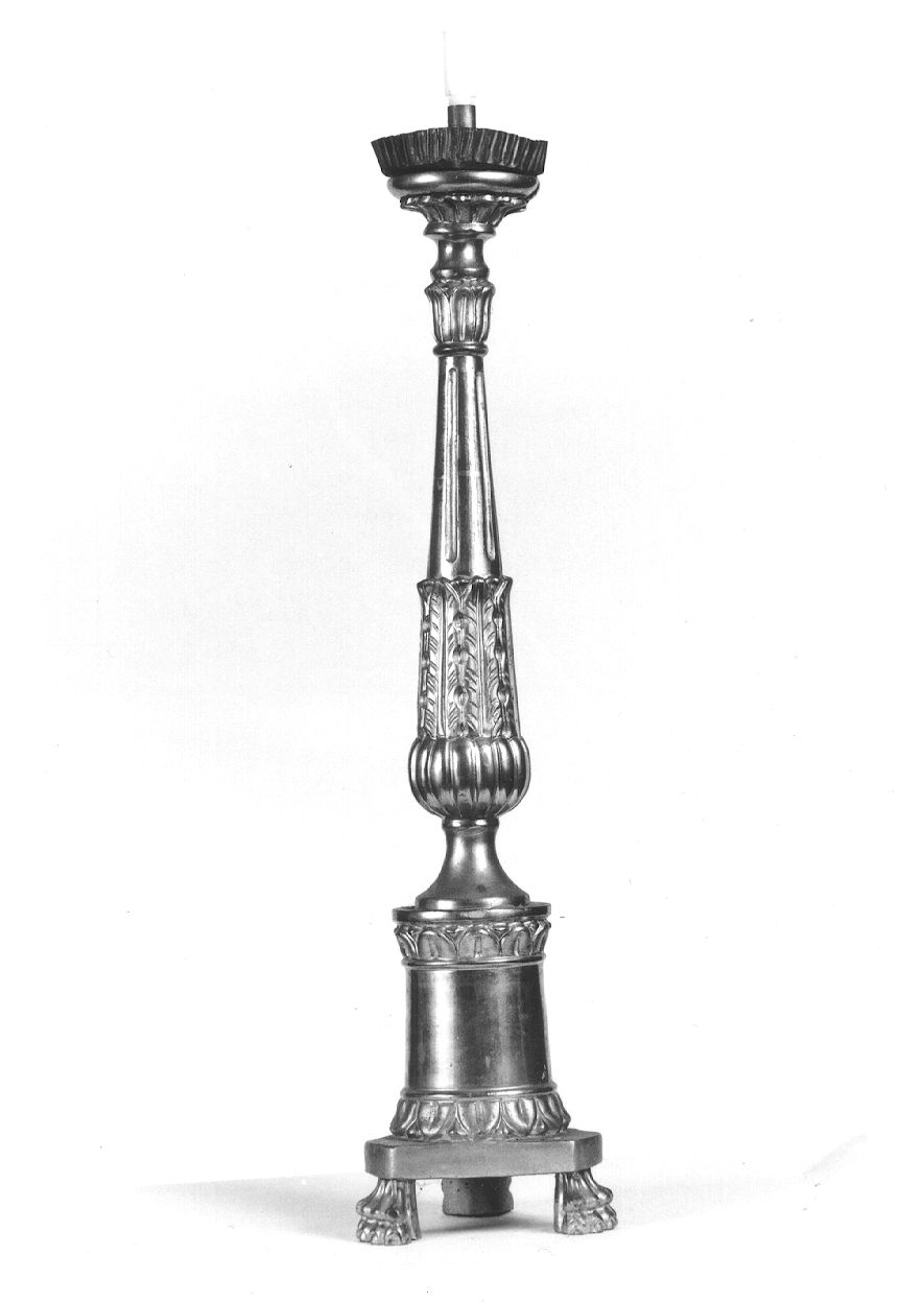 candelabro, serie - ambito piemontese (prima metà sec. XX)