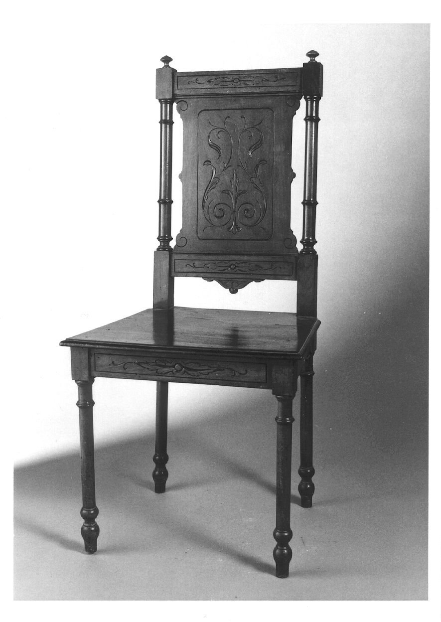 sedia, serie - bottega piemontese (ultimo quarto sec. XIX)