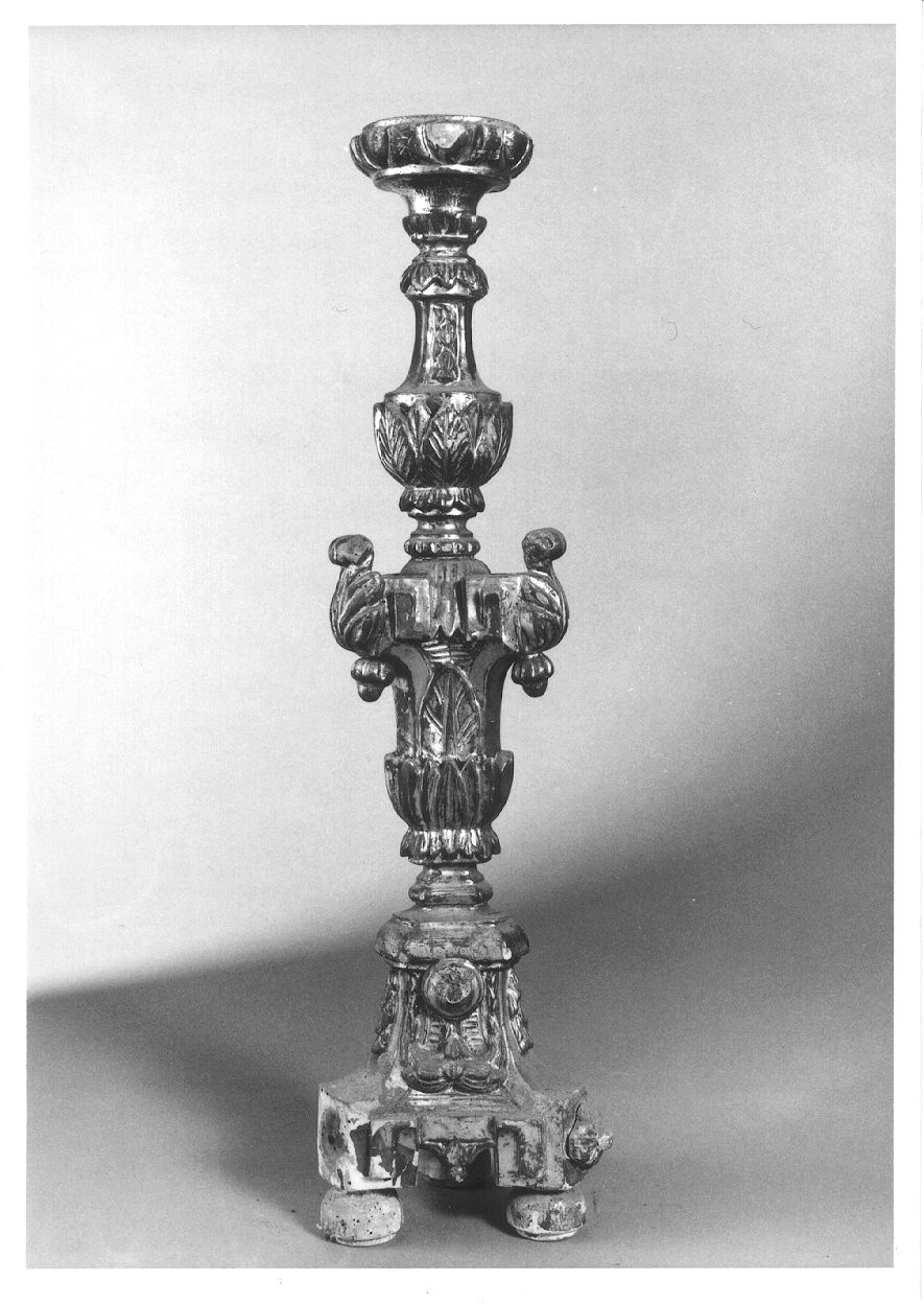 candelabro, serie - bottega piemontese (seconda metà sec. XIX)