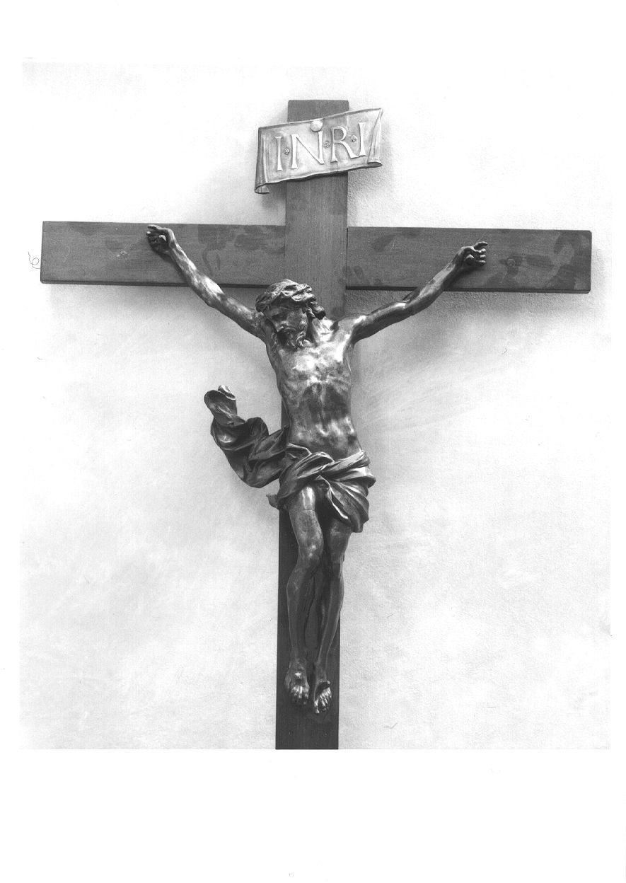 Cristo (crocifisso, opera isolata) di Plura Carlo Giuseppe (cerchia) (prima metà sec. XVIII)