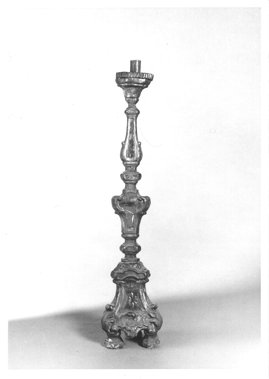 candelabro, serie - bottega piemontese (terzo quarto sec. XVIII)