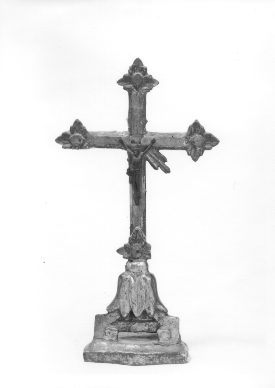 croce d'altare, opera isolata - bottega piemontese (metà sec. XIX)