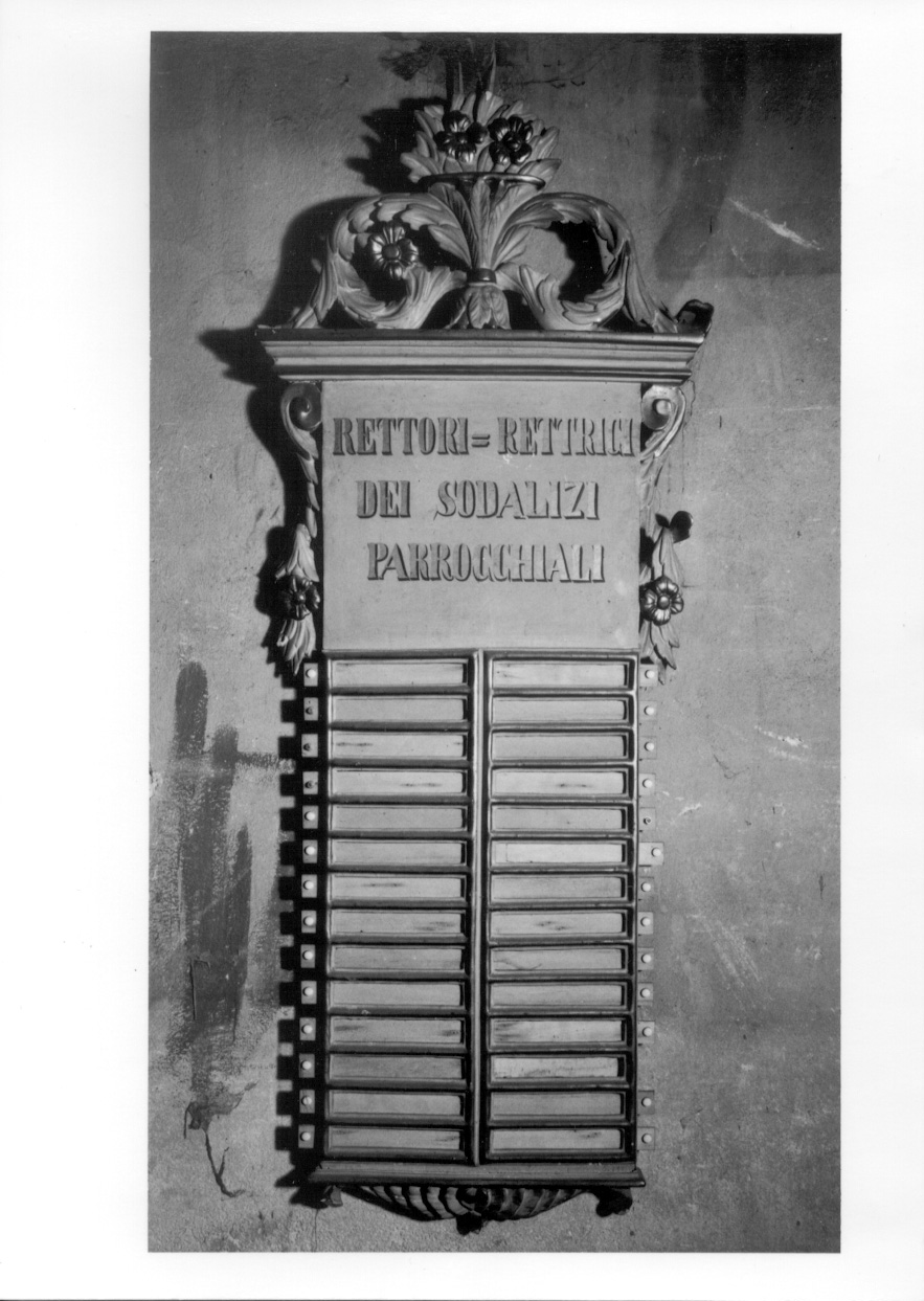 tabella di confraternita, opera isolata - bottega piemontese (prima metà sec. XIX)