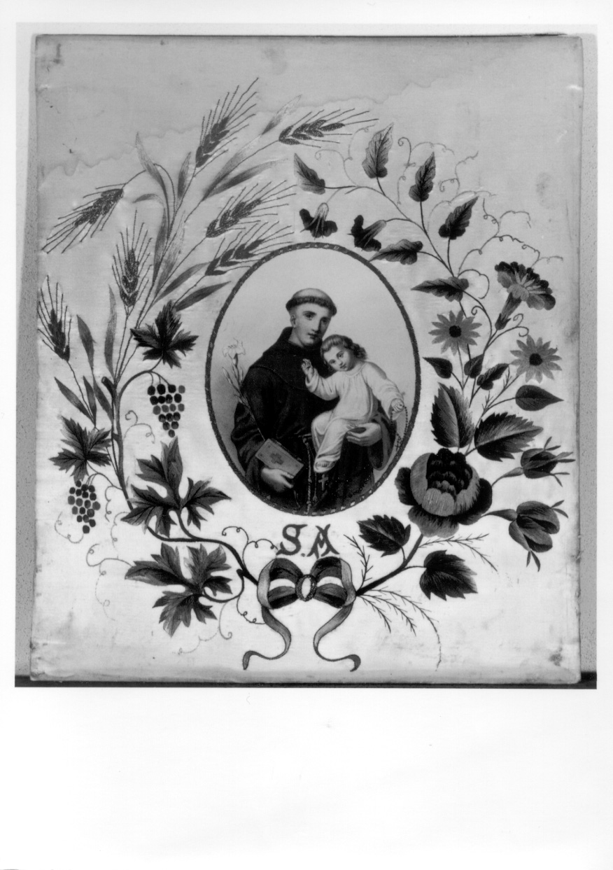 Sant'Antonio da Padova con il Bambino (stampa a colori, elemento d'insieme) - ambito piemontese (ultimo quarto sec. XIX)