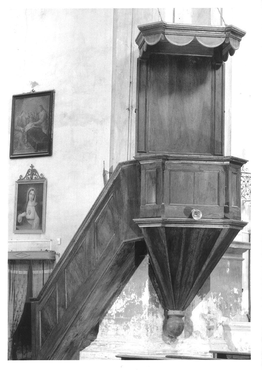 pulpito, opera isolata - bottega piemontese (sec. XIX)