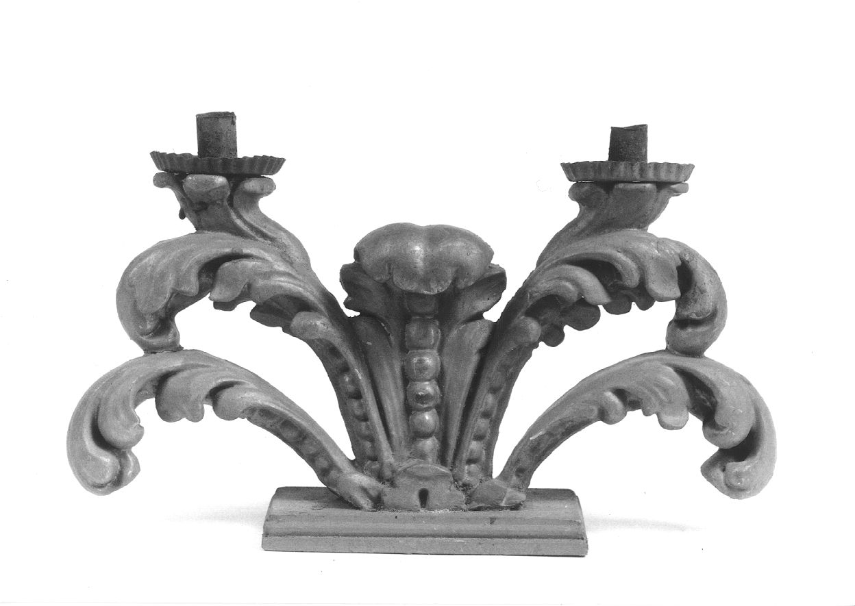 candelabro, opera isolata - bottega piemontese (sec. XIX)