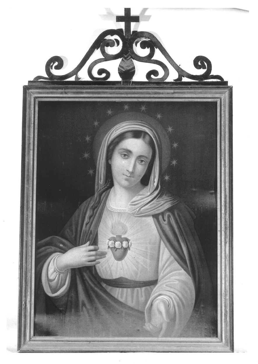 SACRO CUORE DI MARIA (dipinto, opera isolata) - ambito piemontese (fine/inizio secc. XIX/ XX)