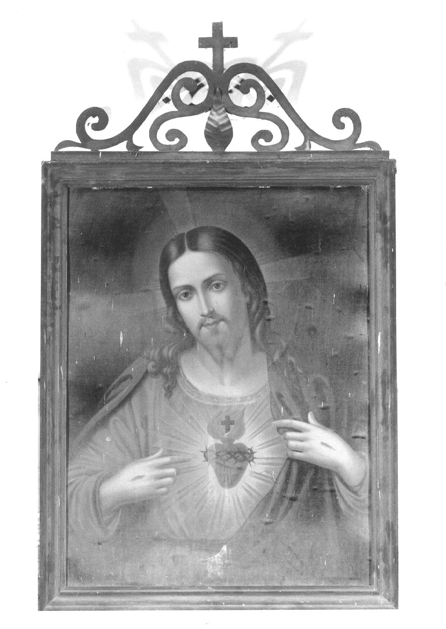 Sacro Cuore di Gesù (dipinto, opera isolata) - ambito piemontese (fine sec. XIX)
