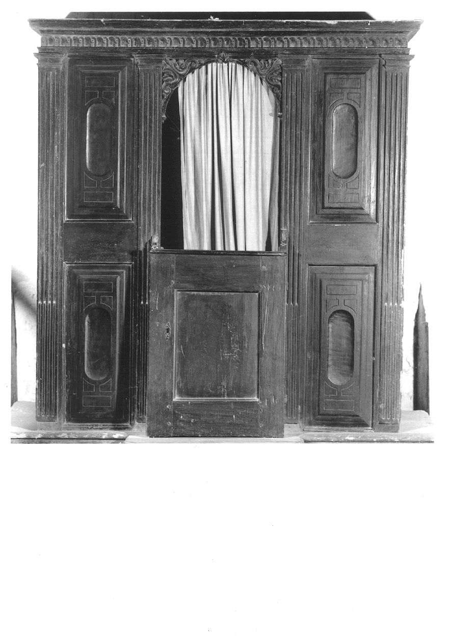 confessionale, opera isolata - bottega piemontese (fine/inizio secc. XVIII/ XIX)