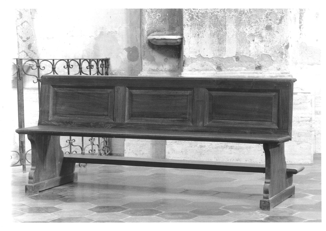 banco da chiesa, serie - bottega piemontese (fine/inizio secc. XIX/ XX)