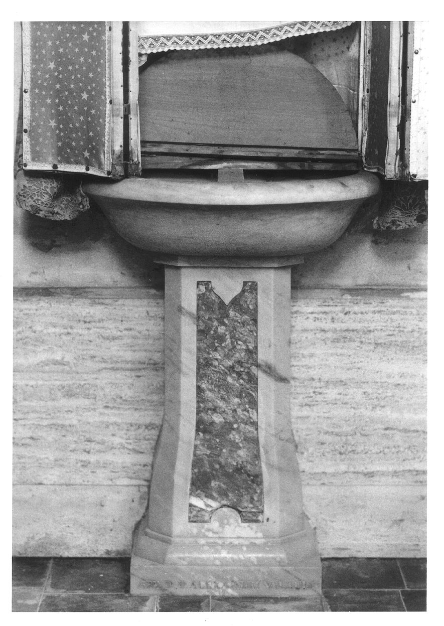 fonte battesimale, opera isolata - bottega piemontese (secondo quarto sec. XIX)