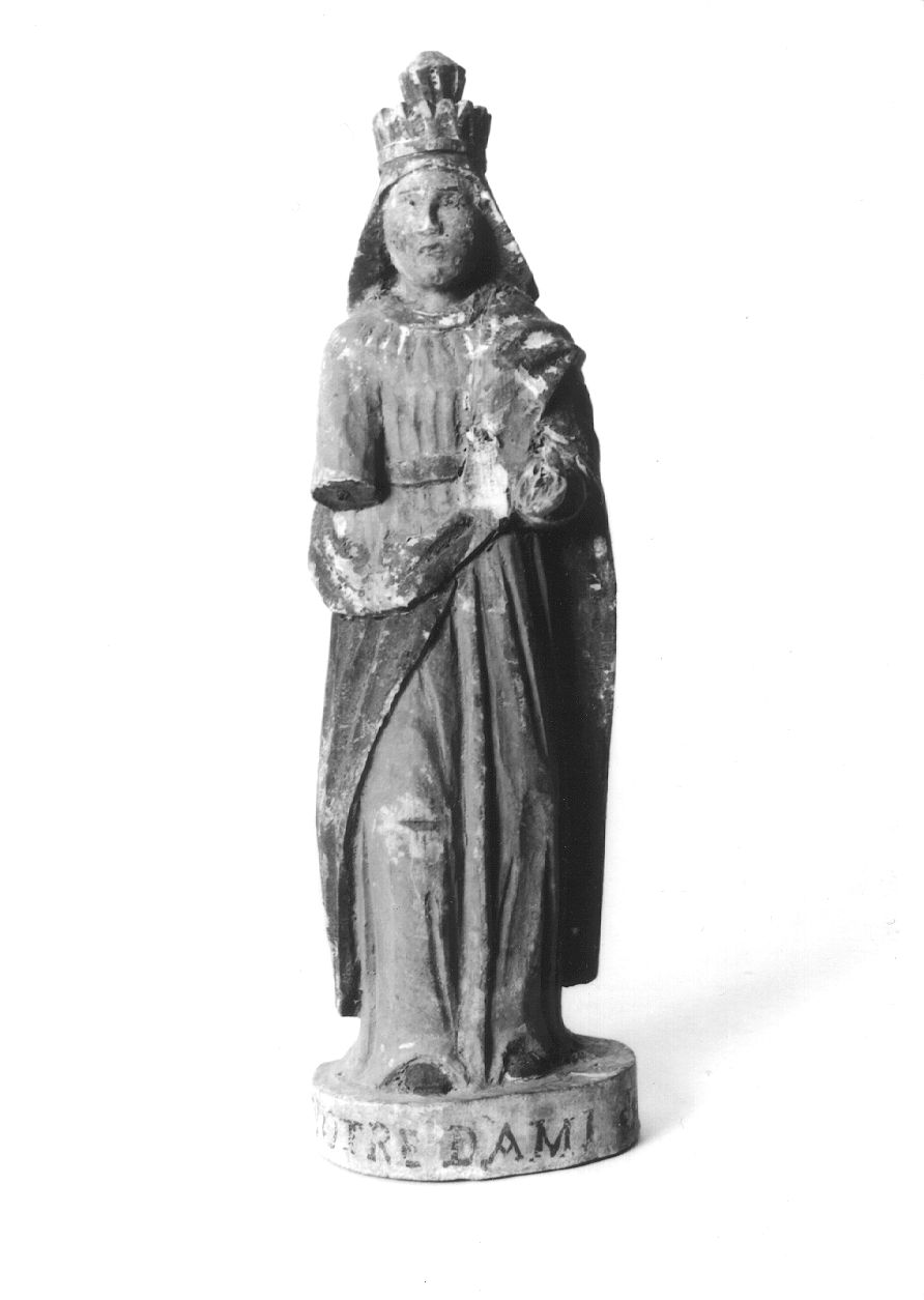 MADONNA CON BAMBINO (scultura, opera isolata) - bottega franco-piemontese (prima metà sec. XVII)