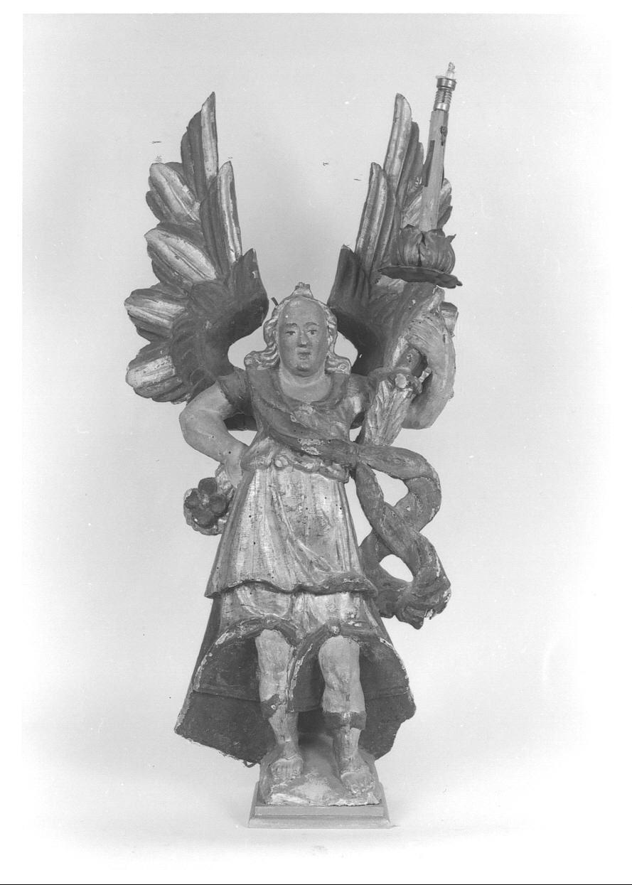 ANGELO REGGITORCIA (candelabro, opera isolata) - ambito franco-piemontese (fine/inizio secc. XVII/ XVIII)