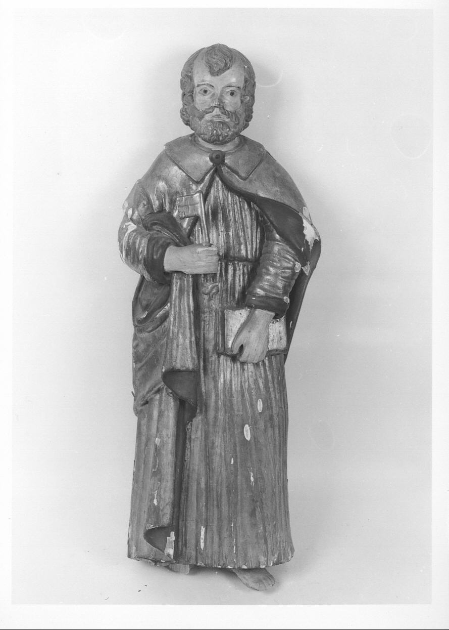 SAN PIETRO APOSTOLO (statua, opera isolata) - ambito franco-piemontese (fine/inizio secc. XVII/ XVIII)