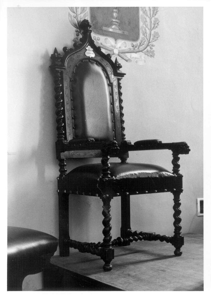 sedia, opera isolata - ambito piemontese (ultimo quarto sec. XIX)