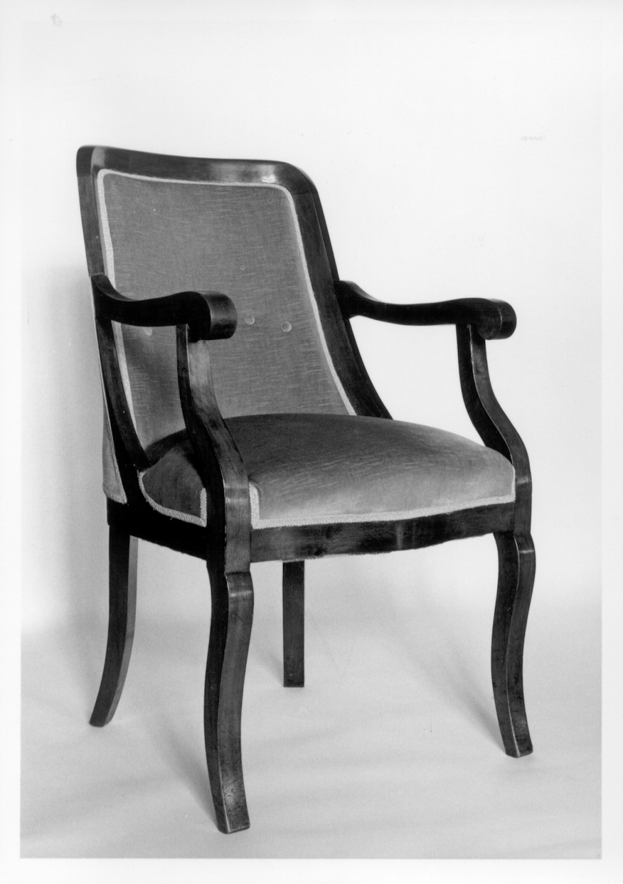 sedia - a braccioli, serie - ambito piemontese (ultimo quarto sec. XIX)