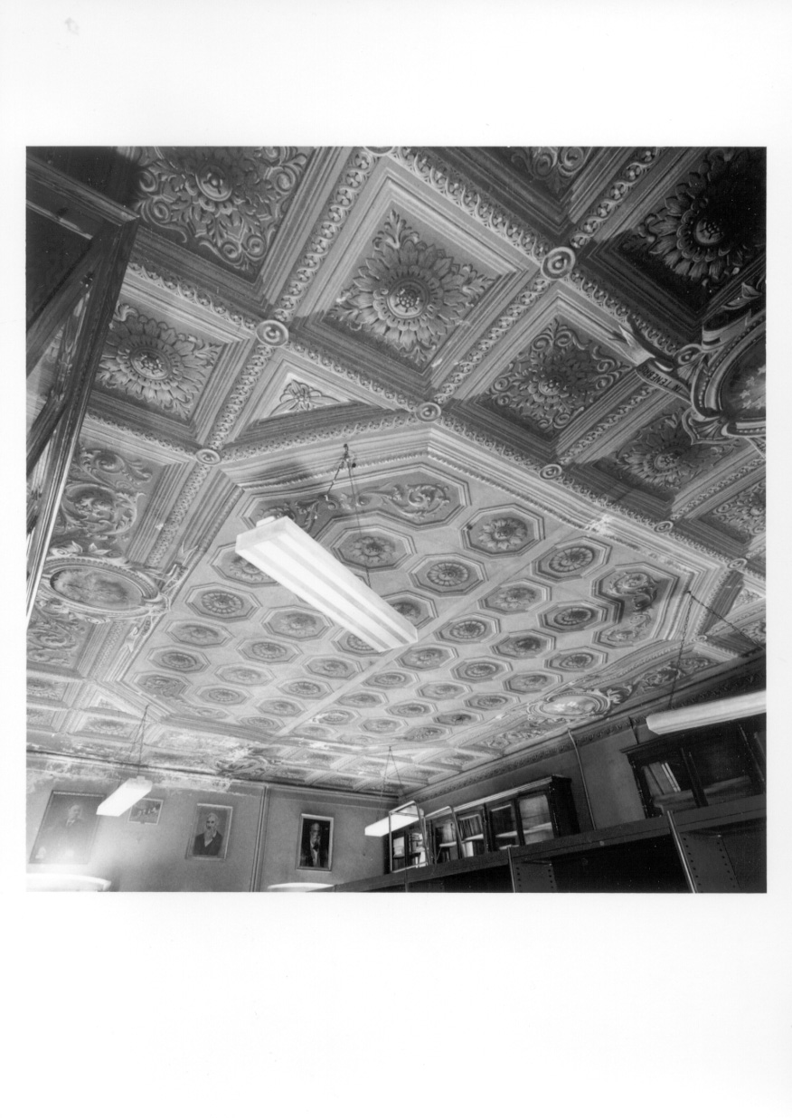 figure allegoriche maschili (soffitto dipinto, complesso decorativo) - ambito piemontese (fine sec. XIX)