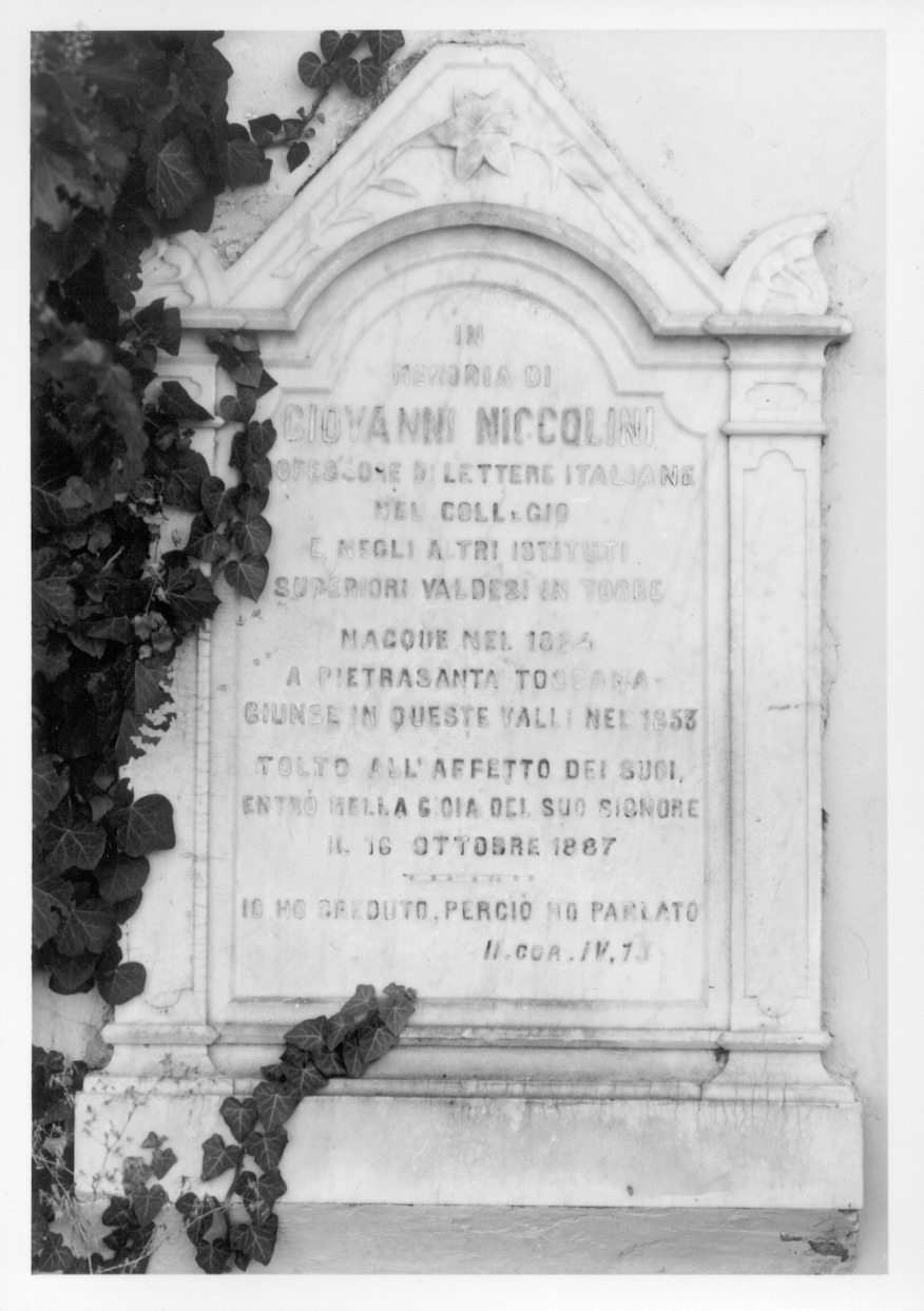 MOTIVO DECORATIVO FLOREALE (lapide tombale, opera isolata) di Morglia Vincenzo - ambito torinese (ultimo quarto sec. XIX)