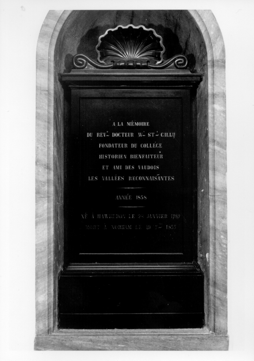 conchiglia (lapide commemorativa, opera isolata) - ambito piemontese (metà sec. XIX)