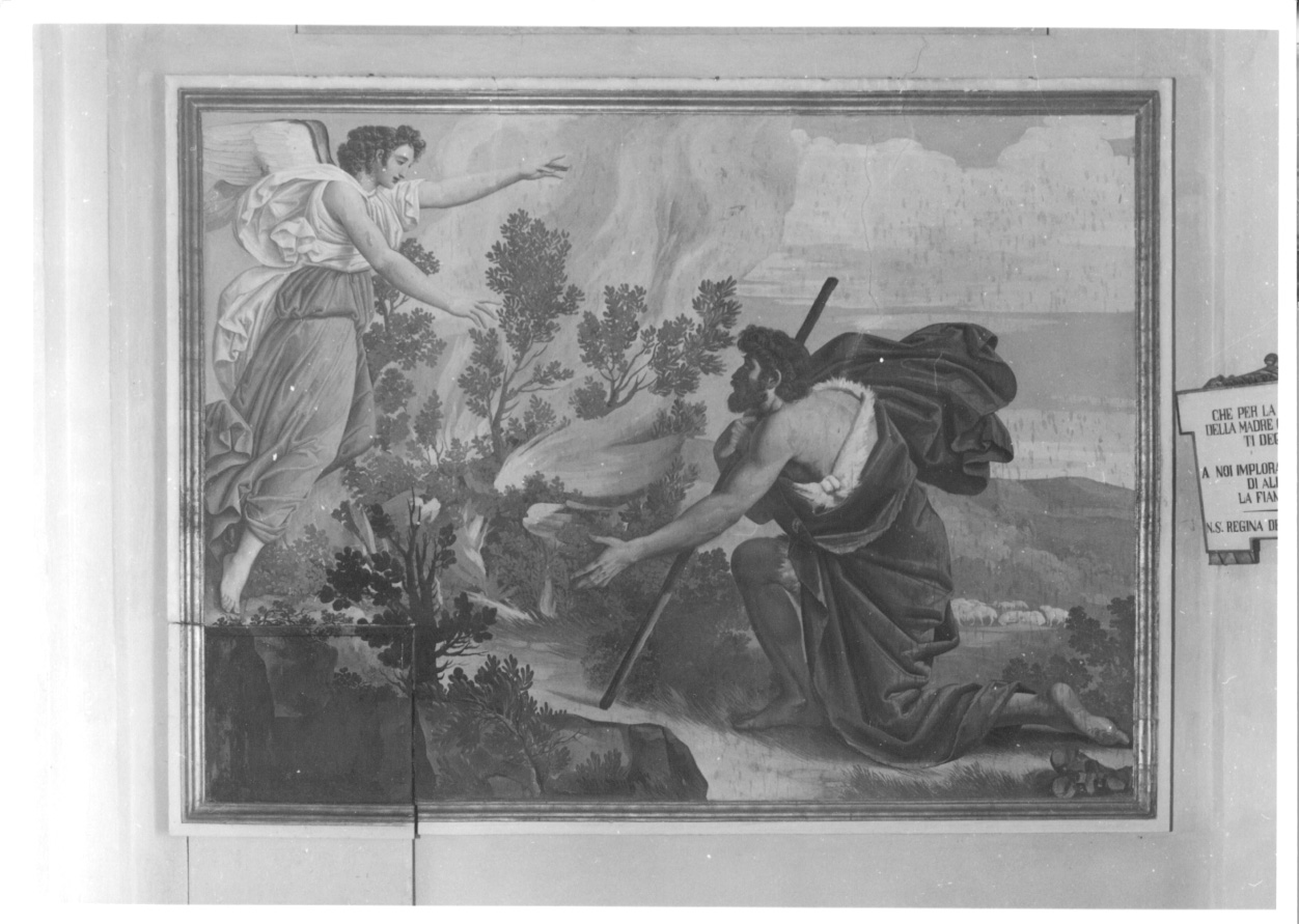 Mosè e il roveto ardente (dipinto) di Comerio Agostino (primo quarto sec. XIX)