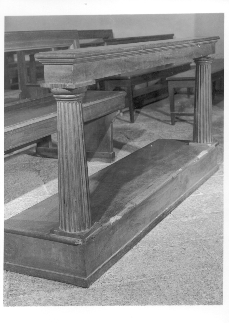 banco da chiesa, serie - ambito novarese (prima metà sec. XIX)