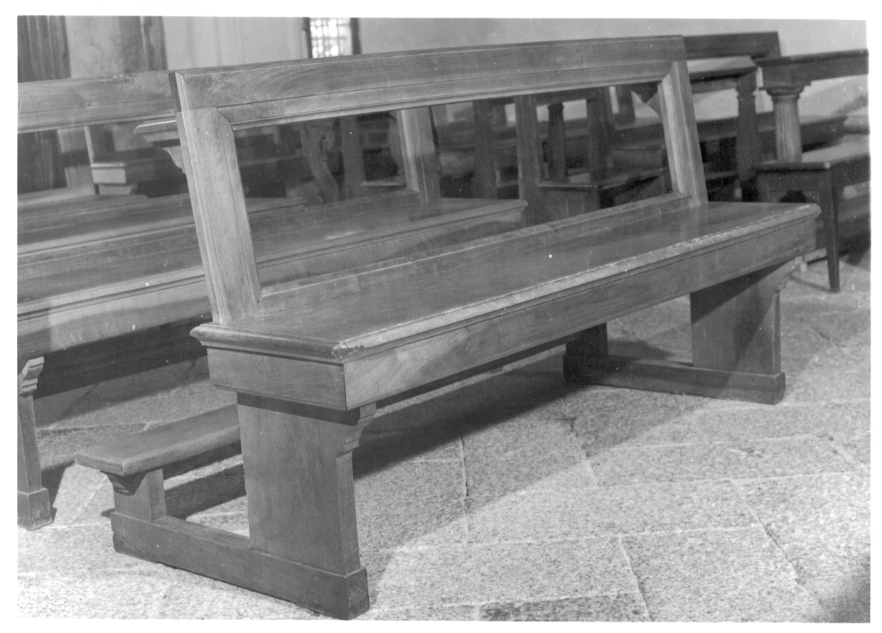 banco da chiesa, serie - ambito novarese (prima metà sec. XIX)