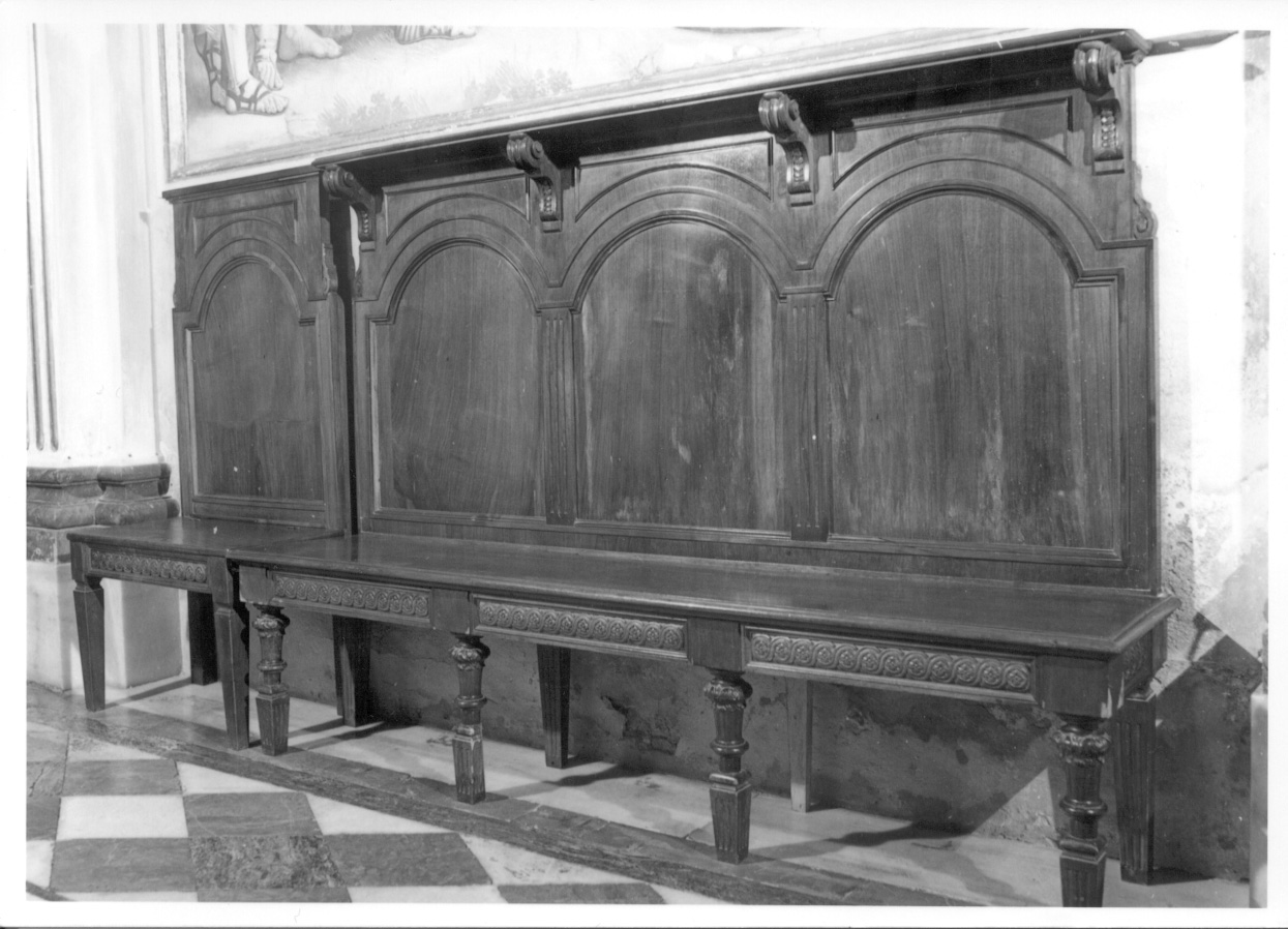 panca con schienale, opera isolata - ambito novarese (primo quarto sec. XIX)