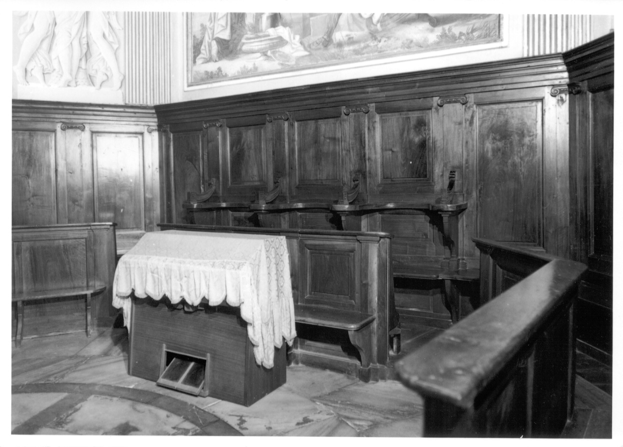 stalli del coro, opera isolata - ambito novarese (primo quarto sec. XIX)