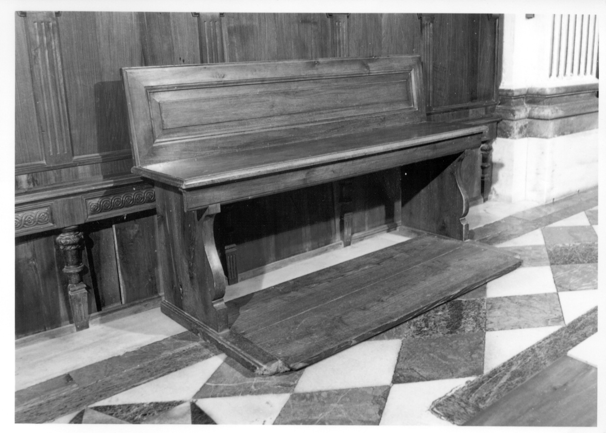 panca con schienale, opera isolata - ambito novarese (inizio sec. XIX)