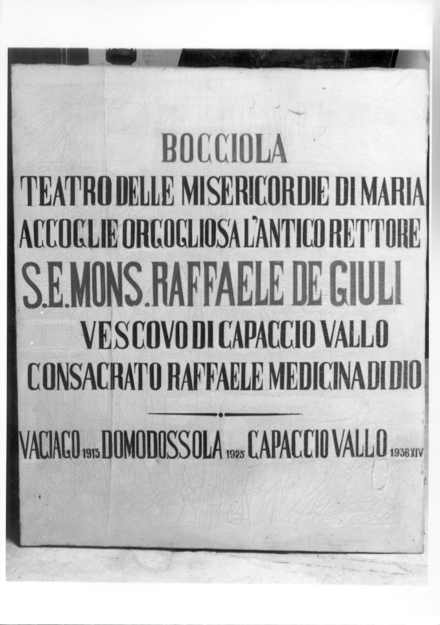iscrizione (tessuto, opera isolata) - ambito Italia settentrionale (secondo quarto sec. XX)