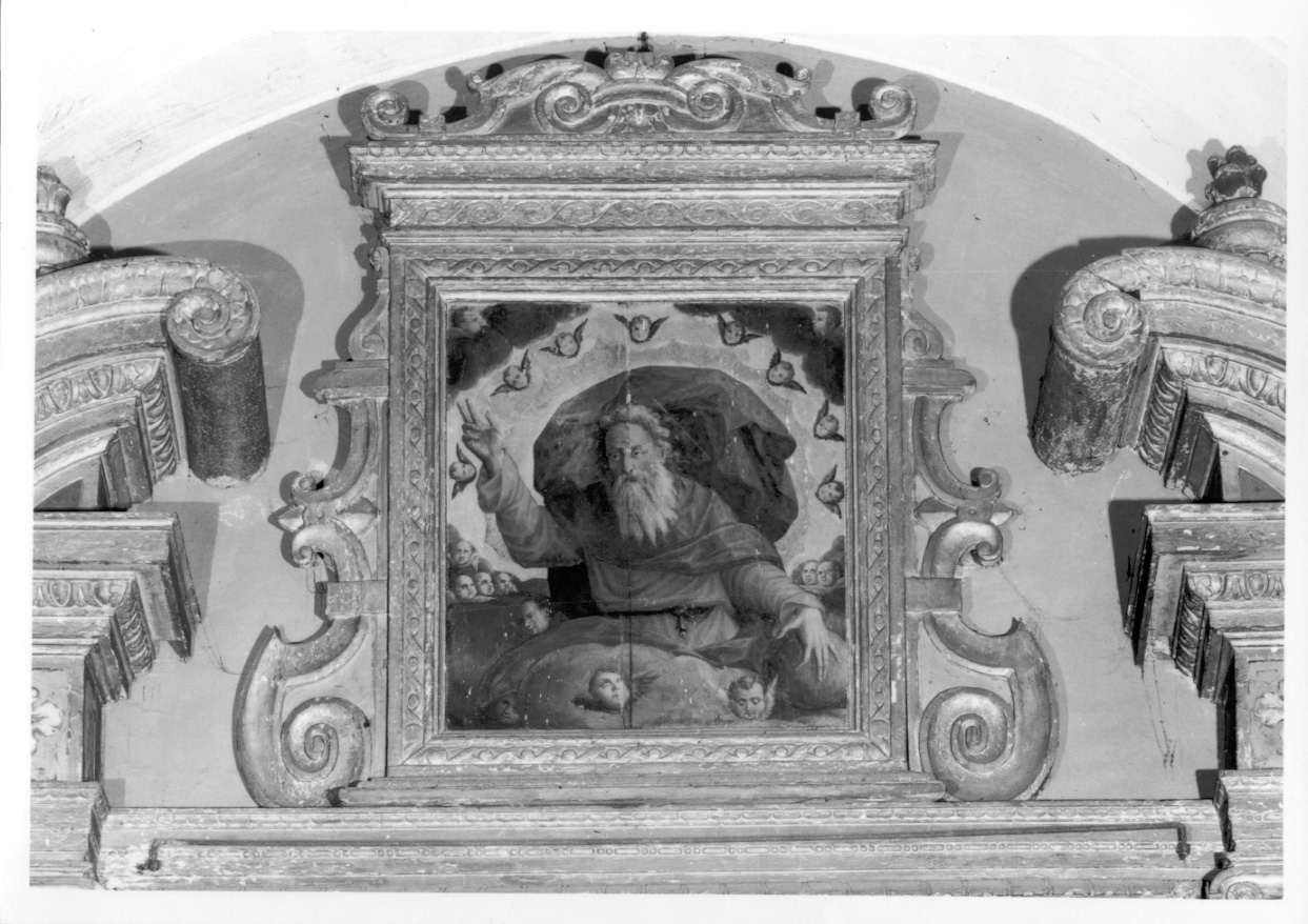 Dio Padre e angeli (dipinto, opera isolata) - ambito lombardo-piemontese (primo quarto sec. XVII)