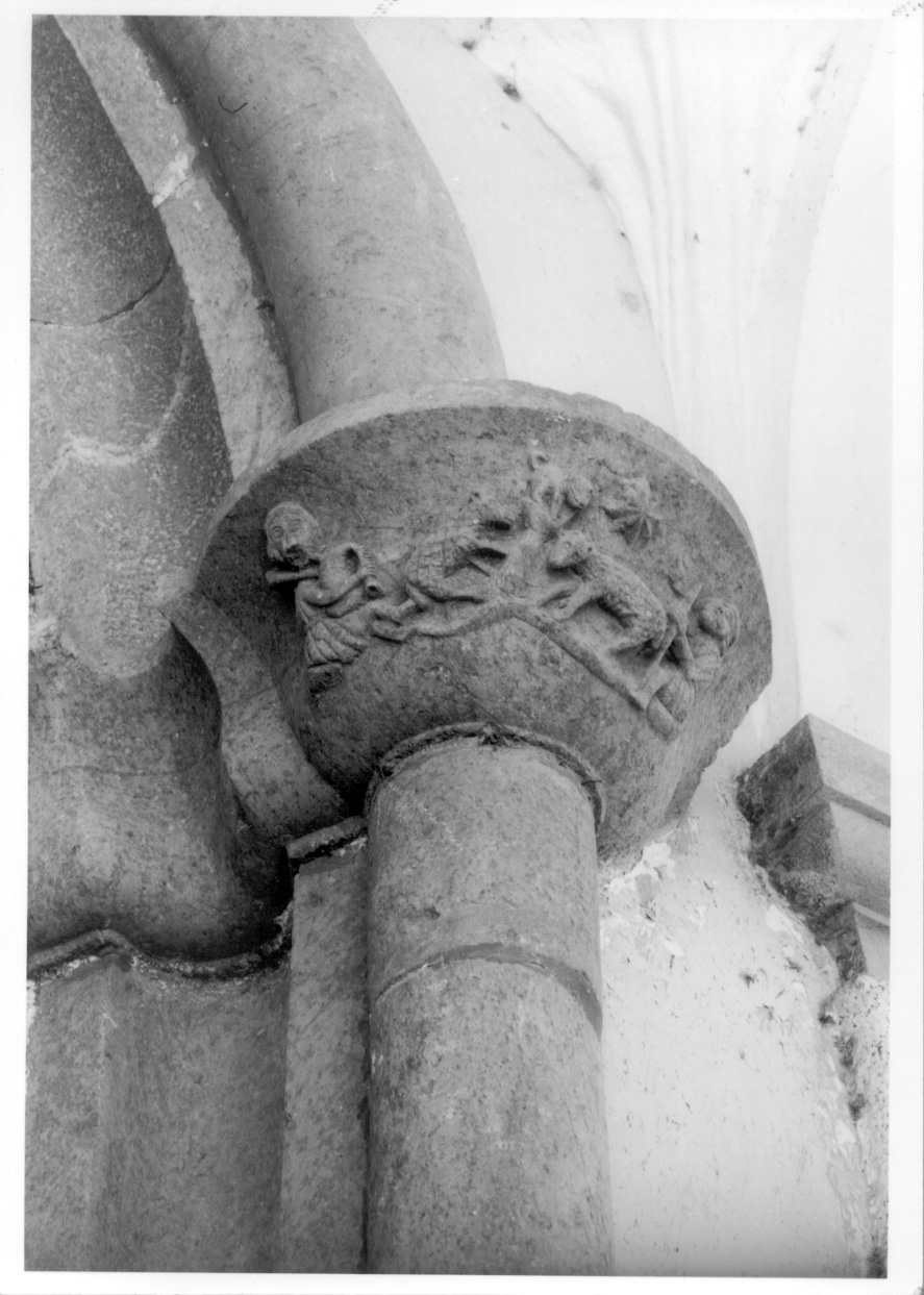 annuncio ai pastori (capitello, frammento) - bottega lombardo-piemontese (prima metà sec. XII)