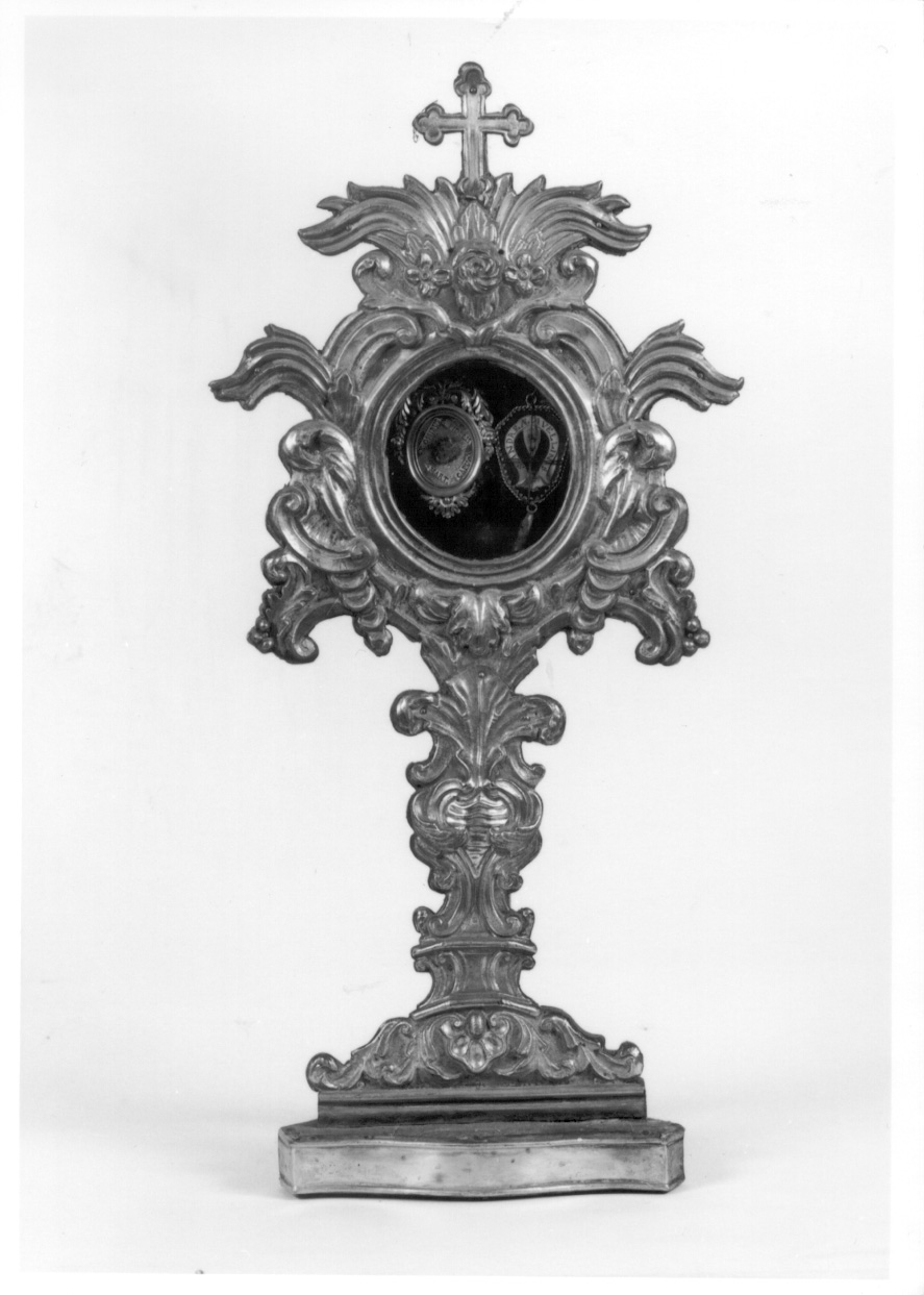 reliquiario - a ostensorio, elemento d'insieme - bottega lombarda (metà sec. XVIII)
