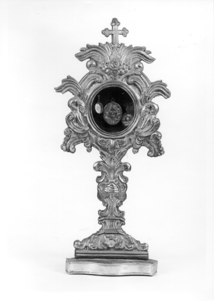 reliquiario - a ostensorio, elemento d'insieme - bottega lombarda (metà sec. XVIII)