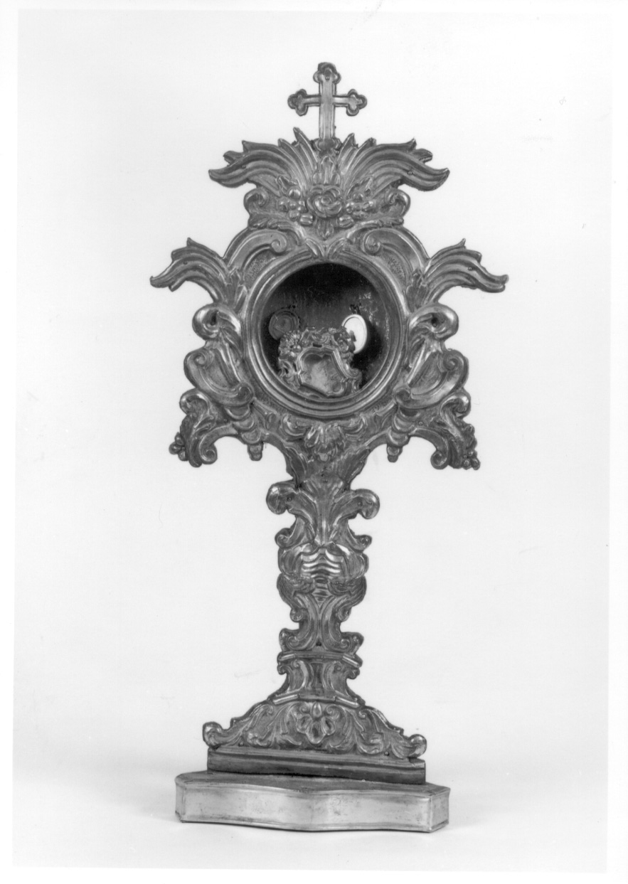 reliquiario - a ostensorio, elemento d'insieme - bottega lombarda (metà sec. XVIII)