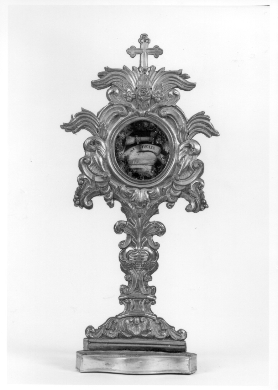 reliquiario - a ostensorio, elemento d'insieme - bottega lombarda (metà sec. XVIII)