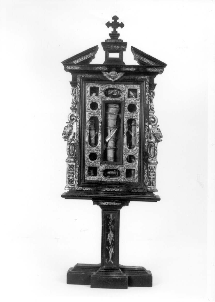 reliquiario architettonico, elemento d'insieme - bottega lombarda (prima metà sec. XVII)