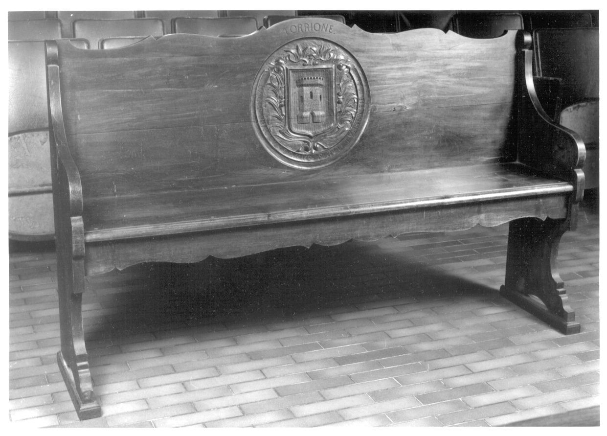 panca con schienale, opera isolata - ambito biellese (seconda metà sec. XIX)