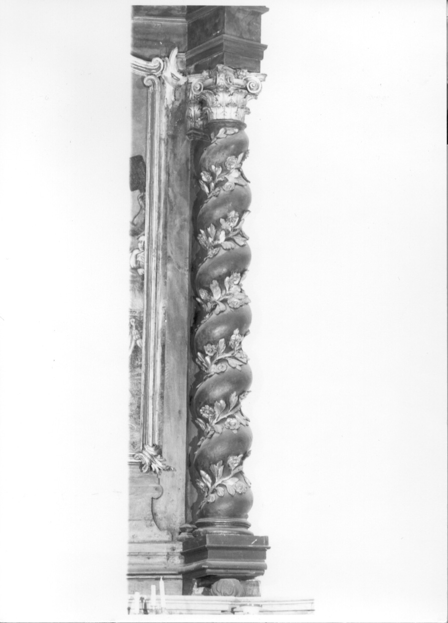 colonna tortile, elemento d'insieme di Termine Bartolomeo (attribuito) (seconda metà sec. XVII)