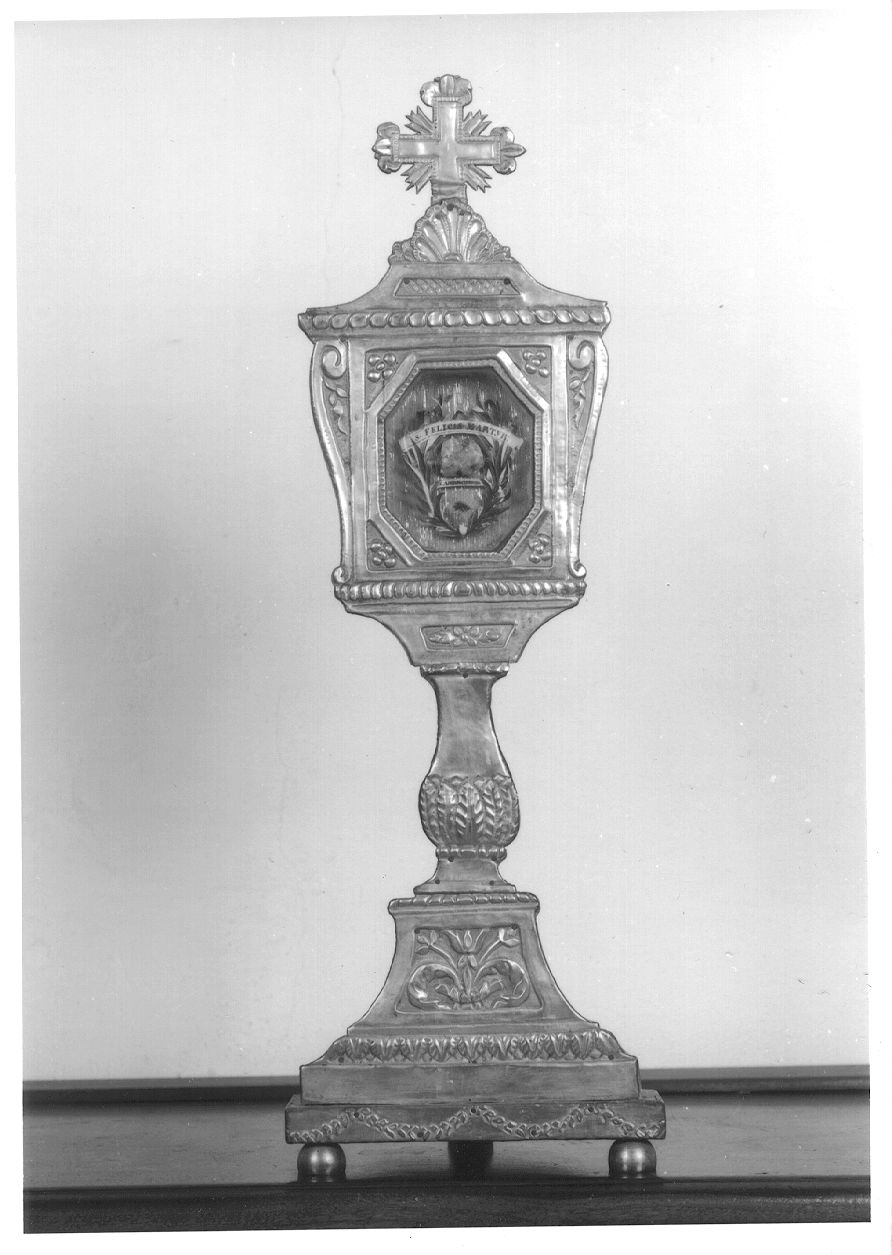 reliquiario - a ostensorio, serie - ambito novarese (seconda metà sec. XIX)