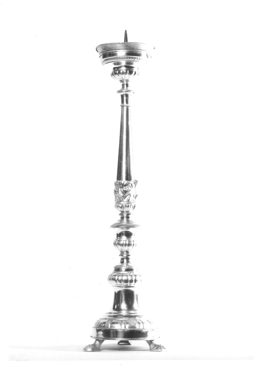 candeliere d'altare, serie - ambito novarese (fine/inizio secc. XIX/ XX)